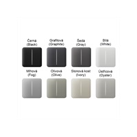 Ajax  SoloButton (2-gang) - Samostatné dvou tlačítko pro LightSwitch, šedá