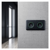 Ajax  SoloCover (smart) - Samostatný kryt zásuvky, grafitová