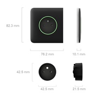 Ajax  SideCover (smart) - Boční kryt zásuvky, horizontální, černá