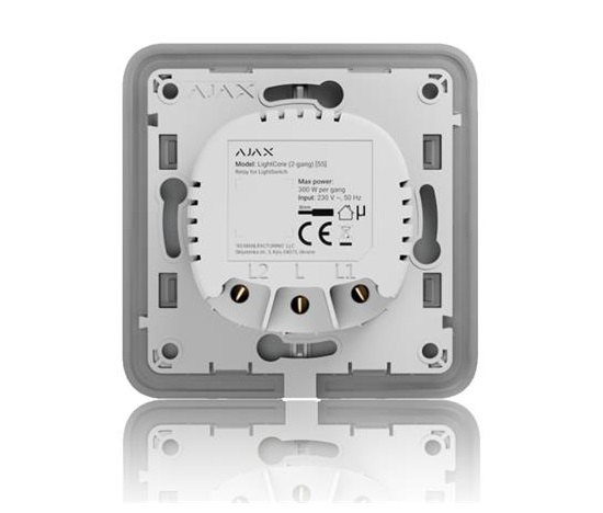 Ajax  LightCore (2-gang) ASP - Relé pro LightSwitch (spínač řazení 5-lustrový)
