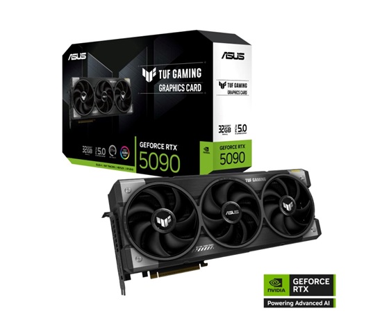 ASUS VGA NVIDIA GeForce RTX 5090 TUF GAMING 32GB, 32GB GDDR7, 3xDP, 2xHDMI
