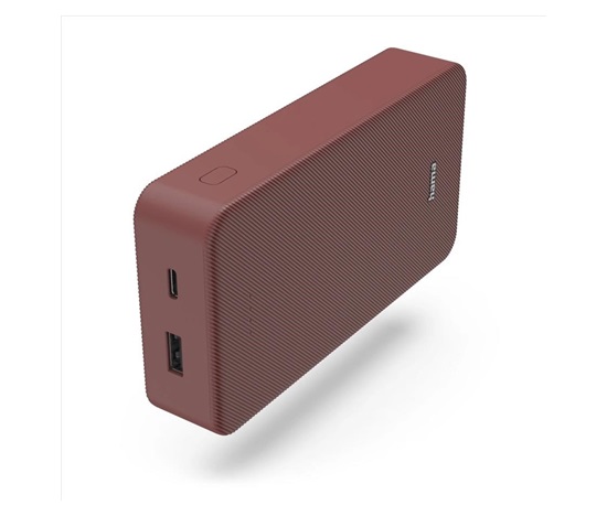 Hama Colour 20, powerbanka 20000 mAh, 3 A, výstup: USB-C, USB-A, červená