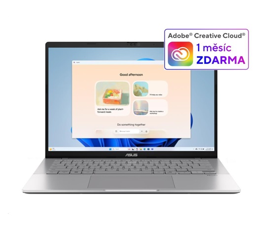 ASUS NTB Vivobook S14 (M3407HA-LY014W), Ryzen 7 260, 14" 1920 x 1200, 16GB, 1TB SSD, AMD Radeon, W11 Home, Cool Silver