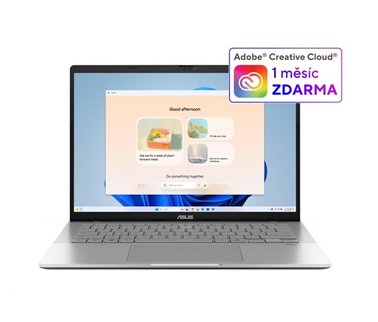 ASUS NTB Vivobook S14 (S3407CA-LY008W), Ultra 7 255H, 14.0" 1920x1200, 16GB, 1TB SSD, UHD, W11 Home, Cool Silver