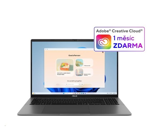 ASUS NTB Vivobook S16 (S3607CA-RP064W), Ultra 5 225H, 16" 1920x1200, 16GB, 1TB SSD, Intel, W11 Home, Matte Gray