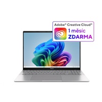 ASUS NTB Vivobook S 16 (S3607QA-PL019W), QS X1E-26-100, 16" 2560 x 1600, 16GB, 1TB SSD, Adreno, W11 Home, Silver