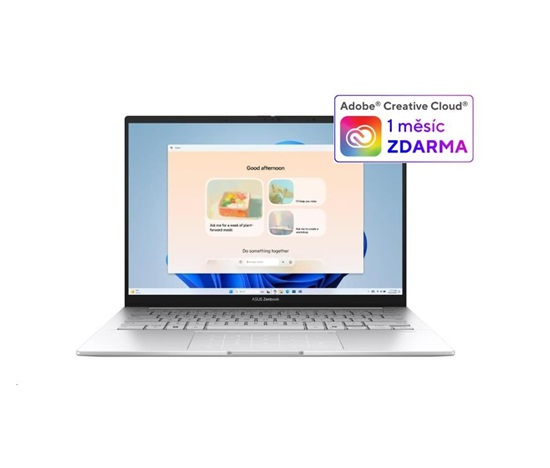 ASUS NTB Zenbook 14 (UX3405CA-OLED382X), Ultra 7 255H, 14" 1920 x 1200, 32GB, 1TB SSD, Intel Arc, W11 Pro, Silver