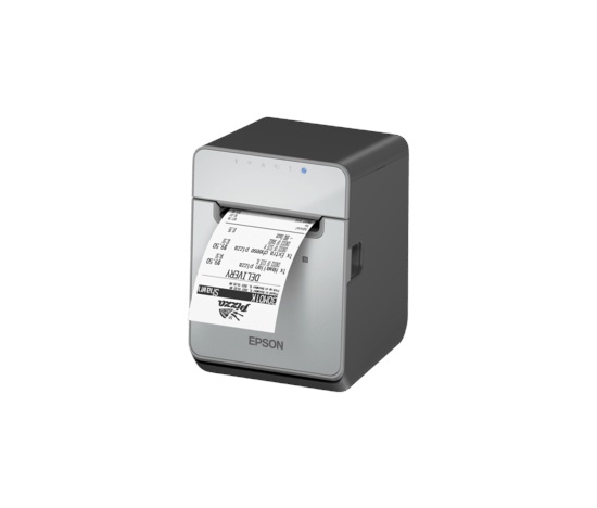 Epson TM-L100, 8 dots/mm (203 dpi), cutter, linerless, USB, Lightning, Ethernet, black