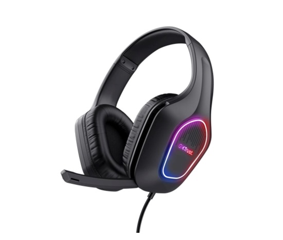 TRUST Herní sluchátka GXT 416 ZIROX, LED, USB, 3.5mm Jack, černá