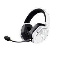 TRUST Herní sluchátka GXT 493W Carus, Bluetooth, 2.4GHz, bílá