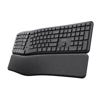 TRUST klávesnice Keyra, Ergonomická, Bezdrátová, US, černá