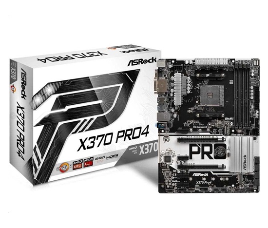 BAZAR - ASRock MB Sc AM4 X370 PRO4, AMD X370, 4xDDR4, VGA - Po opravě (Bez příšlušenství)