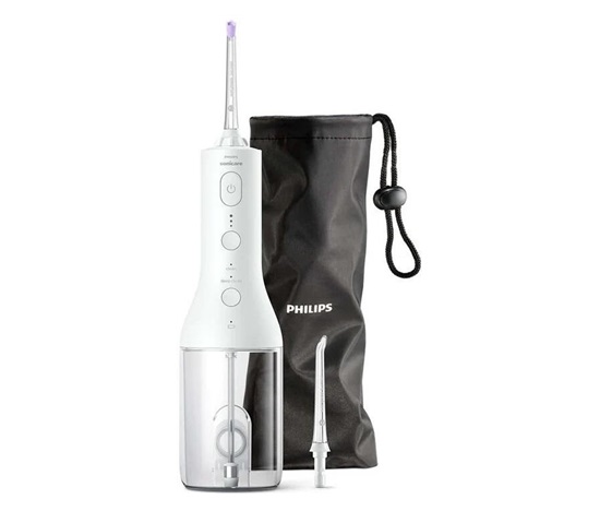 BAZAR - Philips Sonicare HX3826/31 ústní sprcha, 3 stupně intenzity, cestovní, 250 ml, bílá - opraveno, pouze 1 tryska