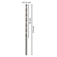Bosch vrták do kovu PRO Metal HSS-G dlouhý, 4 × 78 × 119 mm, 5 ks