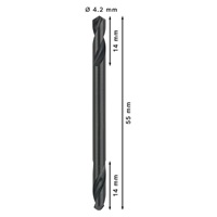 Bosch oboustranný vrták do kovu PRO Metal HSS-G, 4,2 × 14 × 55 mm, 10 ks