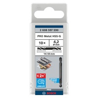 Bosch oboustranný vrták do kovu PRO Metal HSS-G, 4,2 × 14 × 55 mm, 10 ks