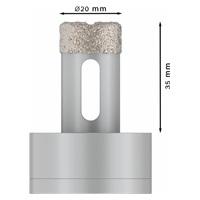 Bosch děrovka pro suché vrtání PRO Ceramic dry, 20 × 35 mm, X-Lock
