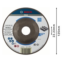 Bosch řezací kotouč PRO Metal, 125 × 2,5 × 22,23 mm, oSa