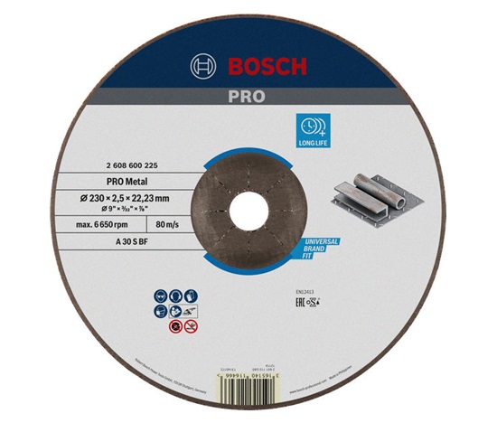 Bosch řezací kotouč PRO Metal, 230 × 2,5 × 22,23 mm, oSa