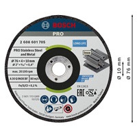Bosch hrubovací kotouč PRO Stainless Steel and Metal, 76 × 4 × 10 mm