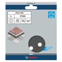 Bosch brusný kotouč PRO F355, 125 mm, G120, 5 ks