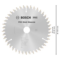 Bosch pilový kotouč PRO Multi Material pro okružní pilu, 150 × 2 × 20 mm