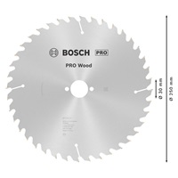Bosch pilový kotouč PRO Wood pro okružní pilu, 250 × 3,2 × 30 mm, T40