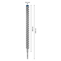 Bosch vrták do kladiv EXPERT SDS plus-7X, 25 × 950 × 1000 mm