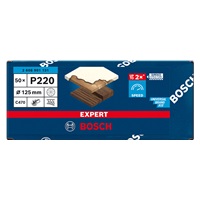 Bosch brusný papír EXPERT C470 s více otvory pro vibrační brusky 125 mm, G 220 50 ks