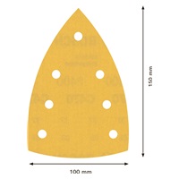 Bosch brusný papír EXPERT C470 se 7 otvory pro multifunkční pily 100 × 150 mm, G 400, 10 ks