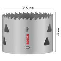 Bosch děrovka PRO Multi Material, 70 mm, se závitem