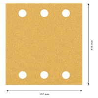 Bosch sada brusných papírů EXPERT C470, 115 × 107 mm, G 60/120/180, 10 ks
