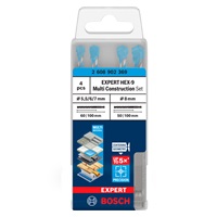 Bosch vrták EXPERT HEX-9 Multi Construction, sada 4 kusů, 5,5/6/7/8