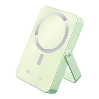VERBATIM Powerbanka Charge 'n' Go, Magnetická, 10000 mAh, USB-C, Stojánek, Zelená