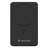 VERBATIM Powerbanka Charge 'n' Go Essentials, Magnetická, 5000 mAh, USB-C, Černá