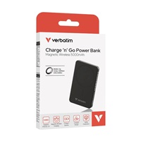 VERBATIM Powerbanka Charge 'n' Go Essentials, Magnetická, 20000 mAh, USB-C, Černá