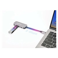 MANHATTAN Dokovací stanice USB-C 3v1, 1xHDMI, 1xUSB-C, 1xUSB, šedá