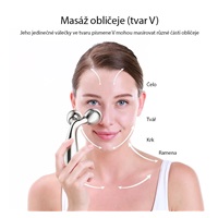 TOUCHBEAUTY 1613AS Masážní váleček na obličej stříbrný