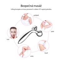 TOUCHBEAUTY 1613AS Masážní váleček na obličej stříbrný