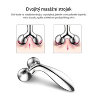 TOUCHBEAUTY 1613AS Masážní váleček na obličej stříbrný