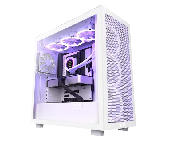 BAZAR - NZXT skříň H7 Flow RGB edition / ATX / 3x 140 mm fan / USB-C / 2x USB / prosklená bočnice / poškozený obal