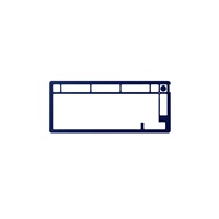 HyperX Top Plates Alloy Rise 75 NVB - horní deska, modrá