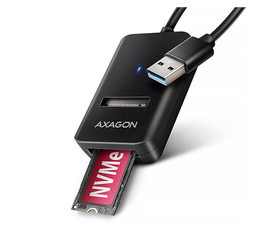 AXAGON ADM2-AM USB-A 10Gbps - M.2 NVMe & SATA SSD adaptér, kabel USB-A 10cm