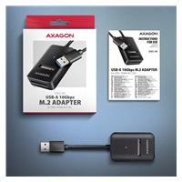 AXAGON ADM2-AM USB-A 10Gbps - M.2 NVMe & SATA SSD adaptér, kabel USB-A 10cm