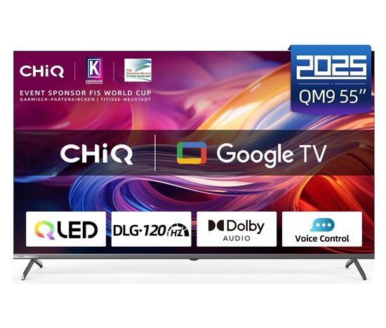 CHiQ U55QM9V TV 55", UHD, QLED, Google TV 5.0, DLG 120 Hz, MEMC