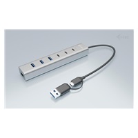 i-tec USB-C/USB-A Charging Metal HUB 7 Port (3x USB-C, 4x USB-A)