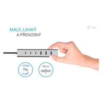 i-tec USB-C/USB-A Charging Metal HUB 7 Port (3x USB-C, 4x USB-A)