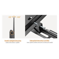 Sklopný televizní držák Fiber Mounts RICO-2 na televize i monitory 30" - 65"