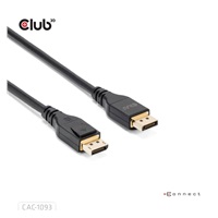Club3D Kabel DisplayPort 2.1 na DisplayPort 2.1, VESA DP54, 4K240Hz/8K120Hz (M/M), 3m, černá