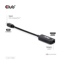 Club3D Adaptér miniDP 1.4 na HDMI, 4K120Hz nebo 8K60Hz HDR10+, M/F, 9cm